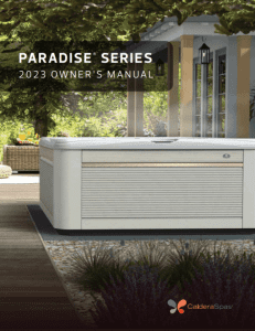 Caldera-Spas-Paradise-Series-Owners-Manual-2023-Cover-600x778