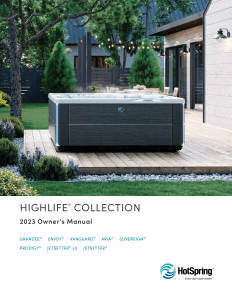 Hot Spring Spas Highlife Owner's Manual 2023