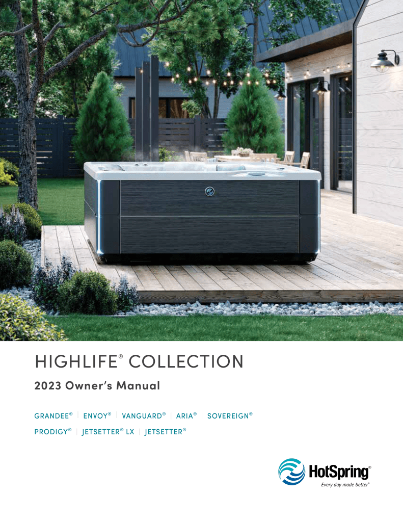 Hot Spring Spas Highlife Owner's Manual 2023