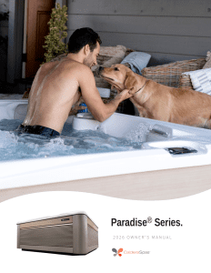 Caldera Spas Paradise Series Owners Manual 2026