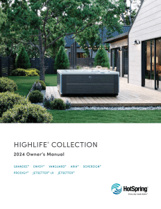 Hot Spring Spas Highlife Owner's Manual 2024