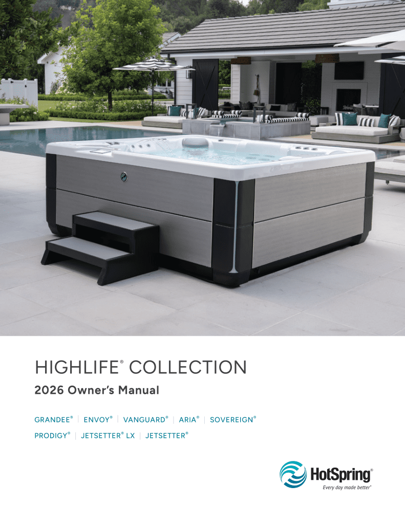 Hot Spring Spas Highlife Owner's Manual 2026