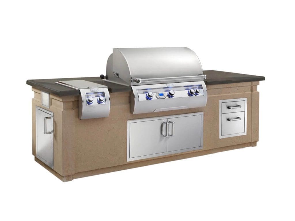 Outdoor Kitchen island with kegerator setup