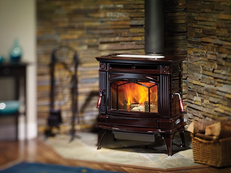 Rustic fireplace in a living room