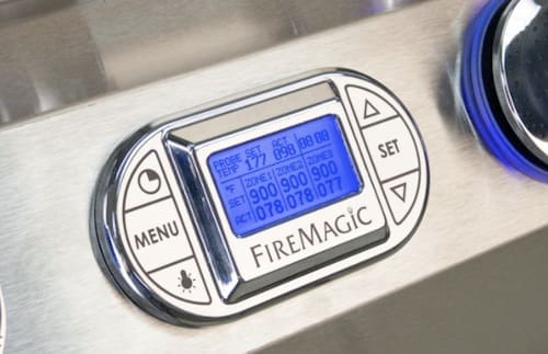 Outdoor Kitchen digital thermometer close up shot