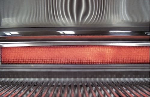 Outdoor Kitchen recessed IR quantum backburner close up shot