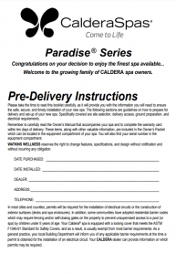 Caldera-Paradise-Series-Pre-Delivery-Instructions-2024-Cover