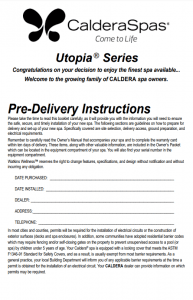 Caldera-Utopia-Series-Pre-Delivery-Instructions-2023-Cover