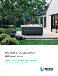 Hot Spring Highlife Owner's Manual Cover - 2025 - 1