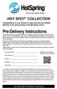 Hot-Spring-Hot-Spot-Collection-Pre-Delivery-Instructions-2023-Cover