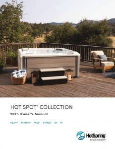 Hot Spring Hot Spot Owner's Manual Cover - 2025