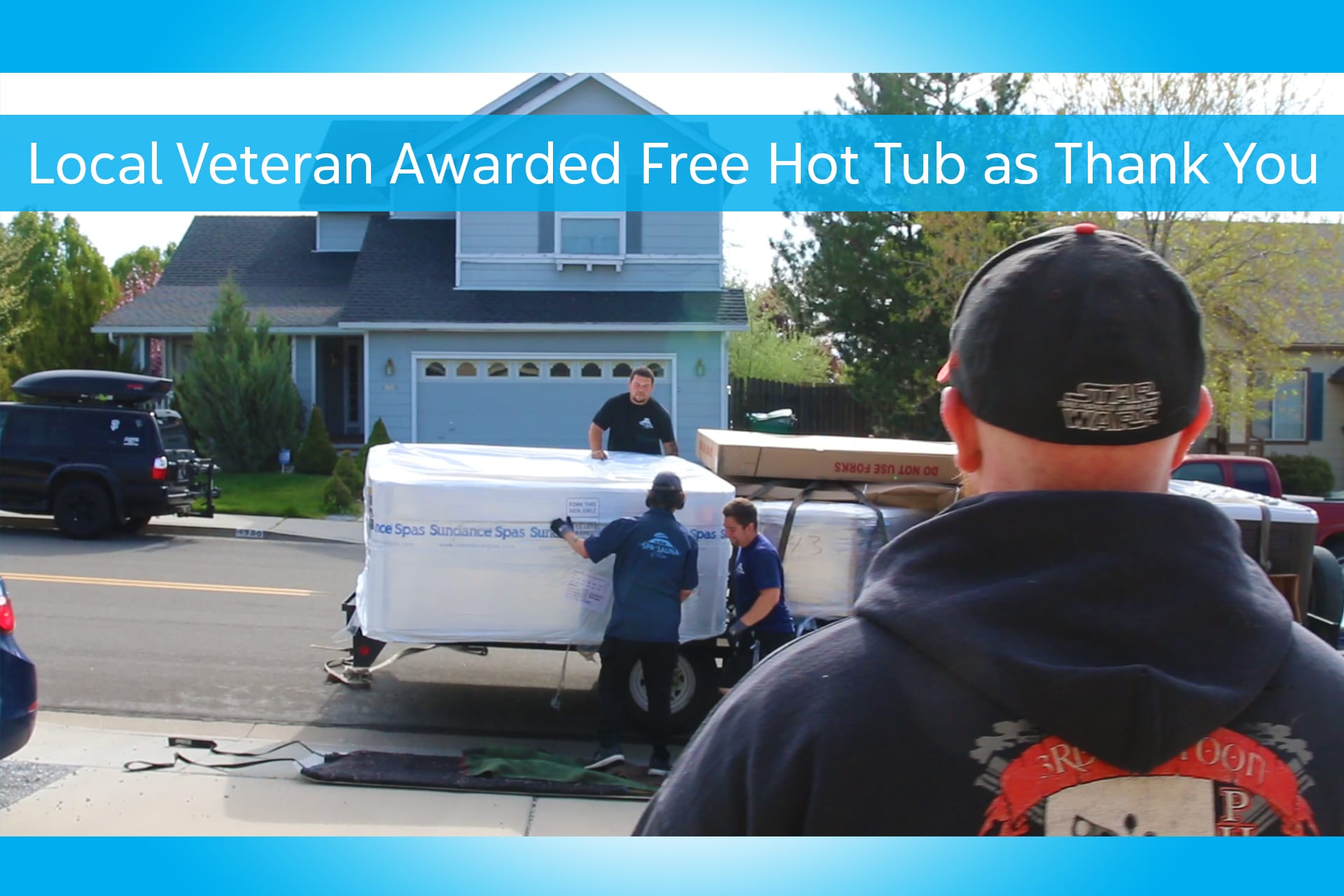 Local Veteran Awarded Free Hot Tub as a Thank You for His Service!