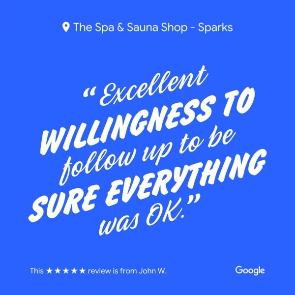 The Spa and Sauna Shop - Excellent Follow up