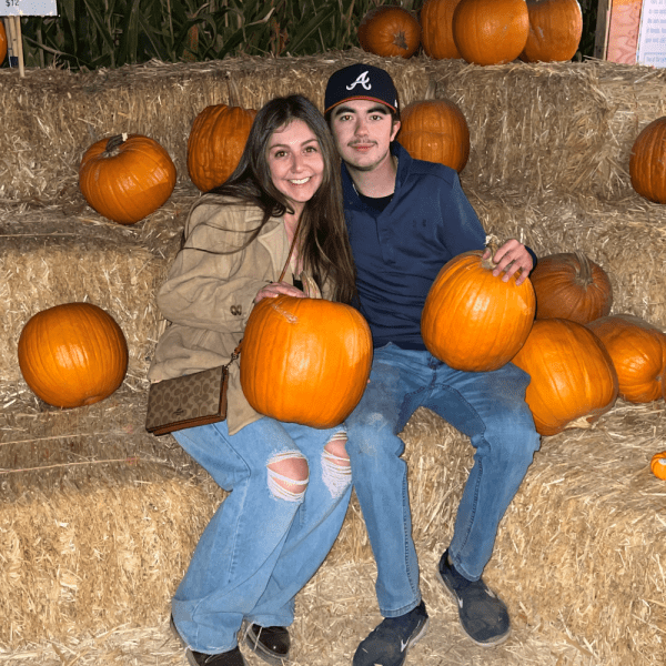 Teanna and Michael with pumpkins