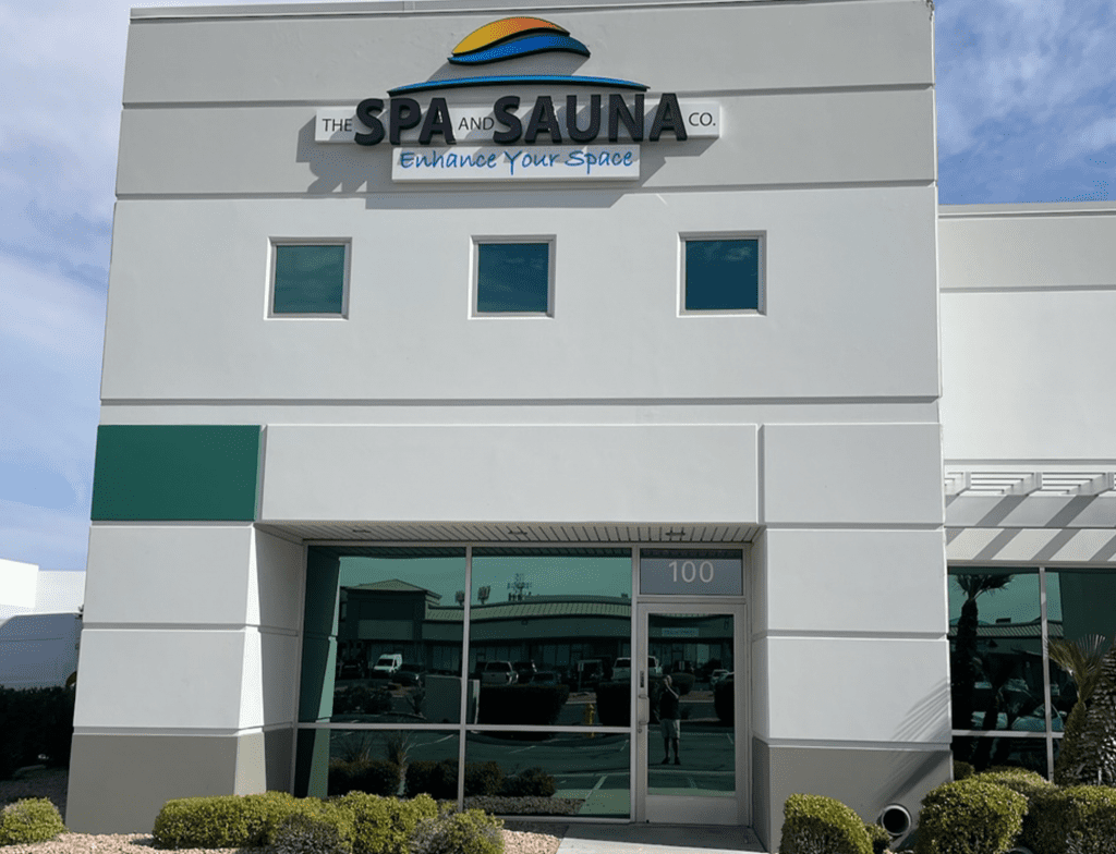 The Front of Spa and sauna Las Vegas Showroom