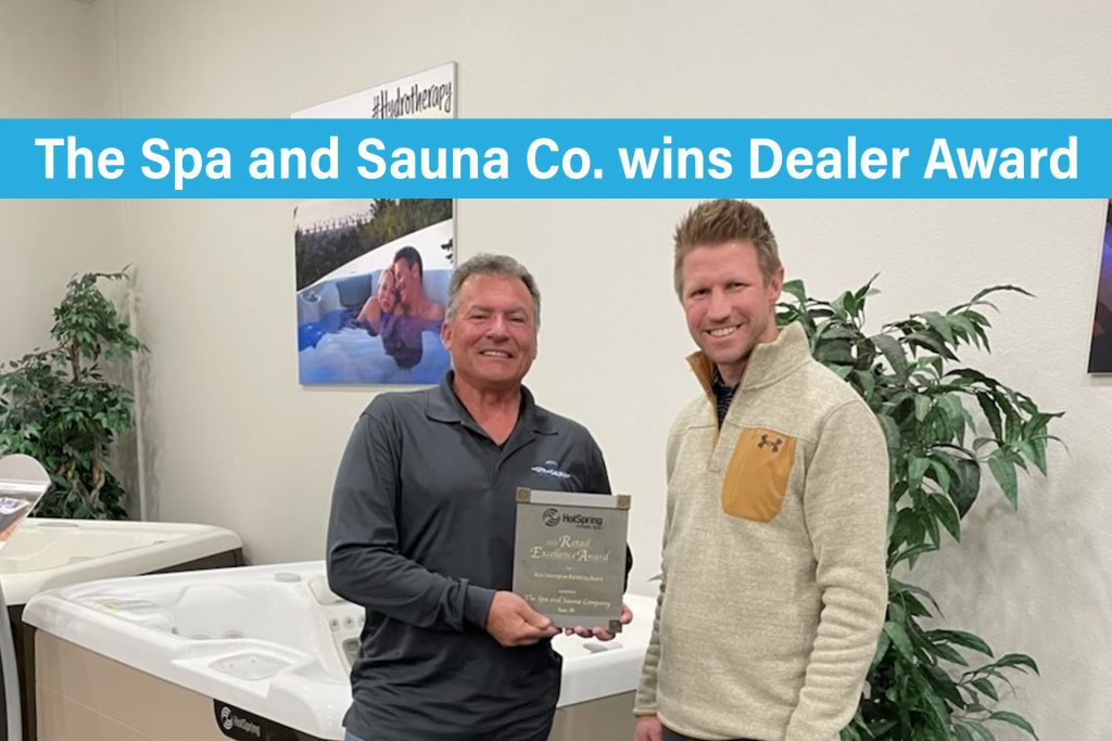 The Spa and Sauna Co. team accepts award