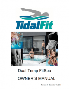 TidalFit Dual Temp FitSpa Owner's Manual - Swim Spas on Sale, San Jose, Santa Cruz