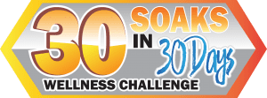30 soaks in 30 days hot tub wellness challenge logo