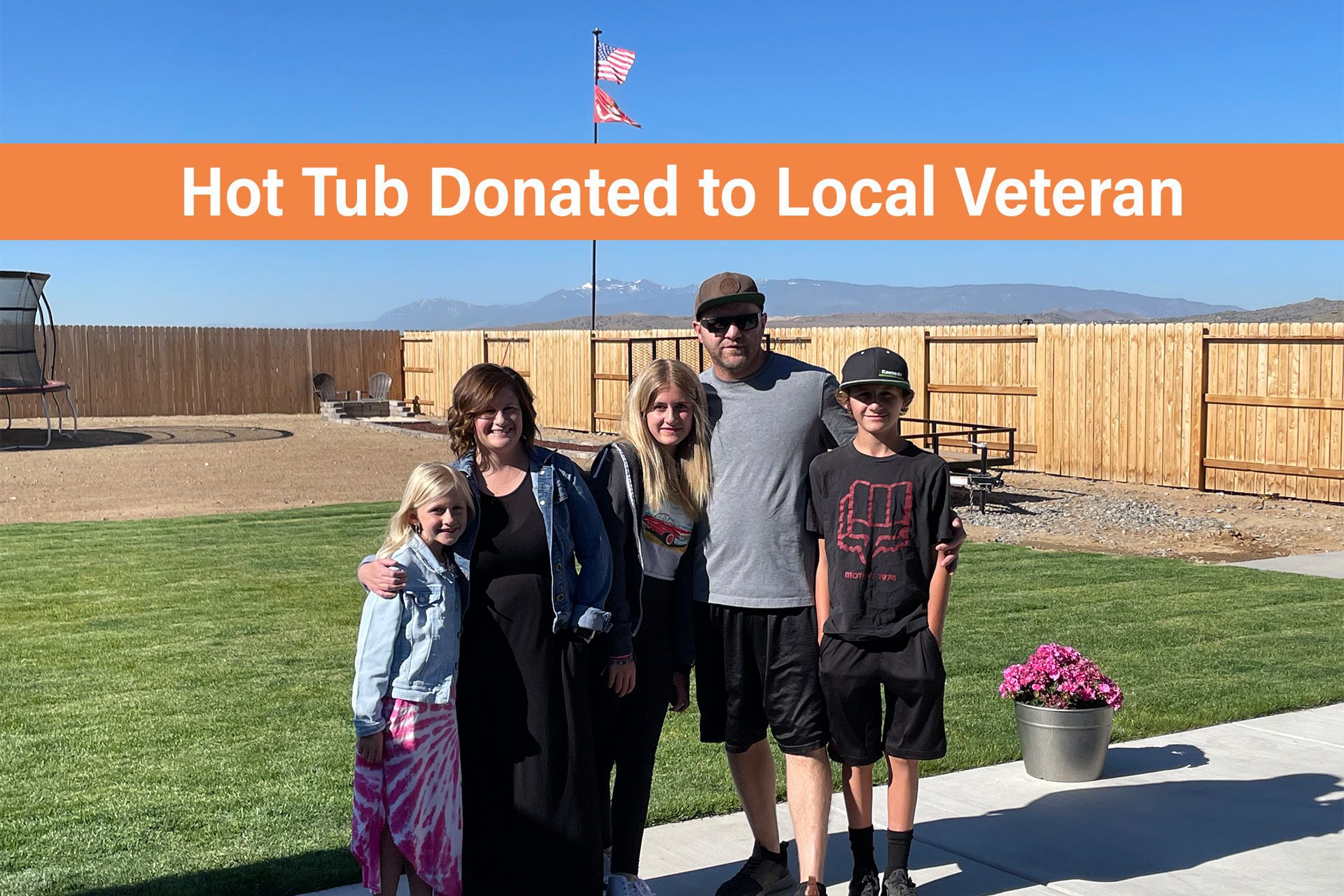 Hot Tub Donated to Local Veteran